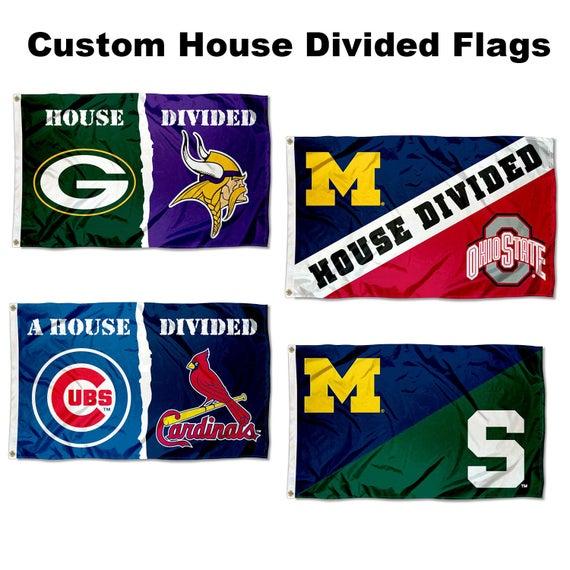 House Divided Michigan/Penn State Flag