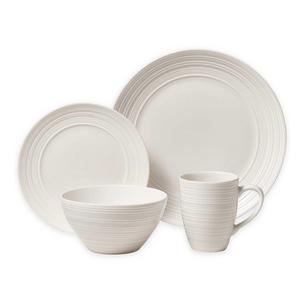 Thomson Pottery Ripple 16-Piece Dinnerware Set in Off-White