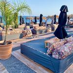 Relax at the many Santorini Beach Clubs