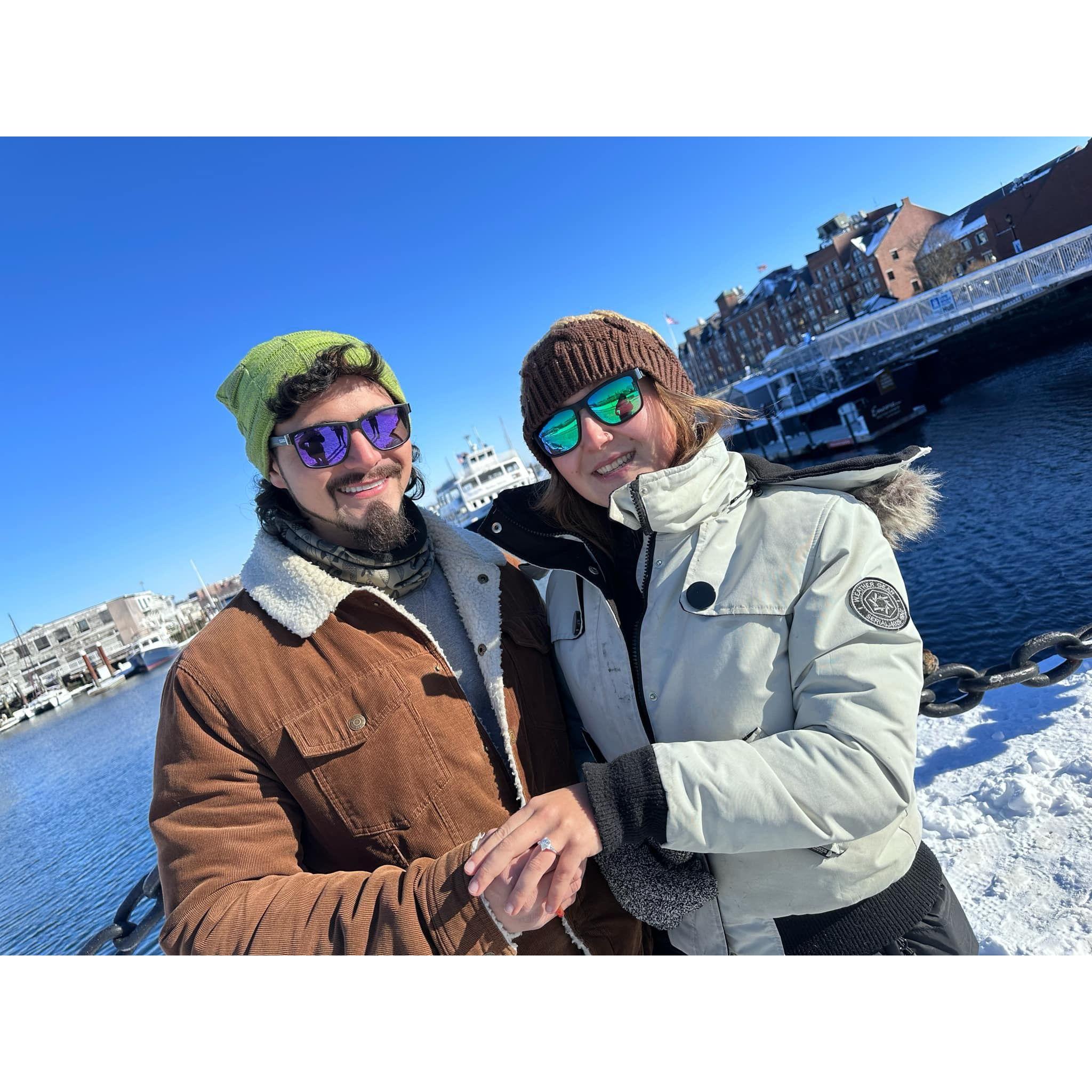 Saying "I do" on the coldest day in 2024, which bothered none of us