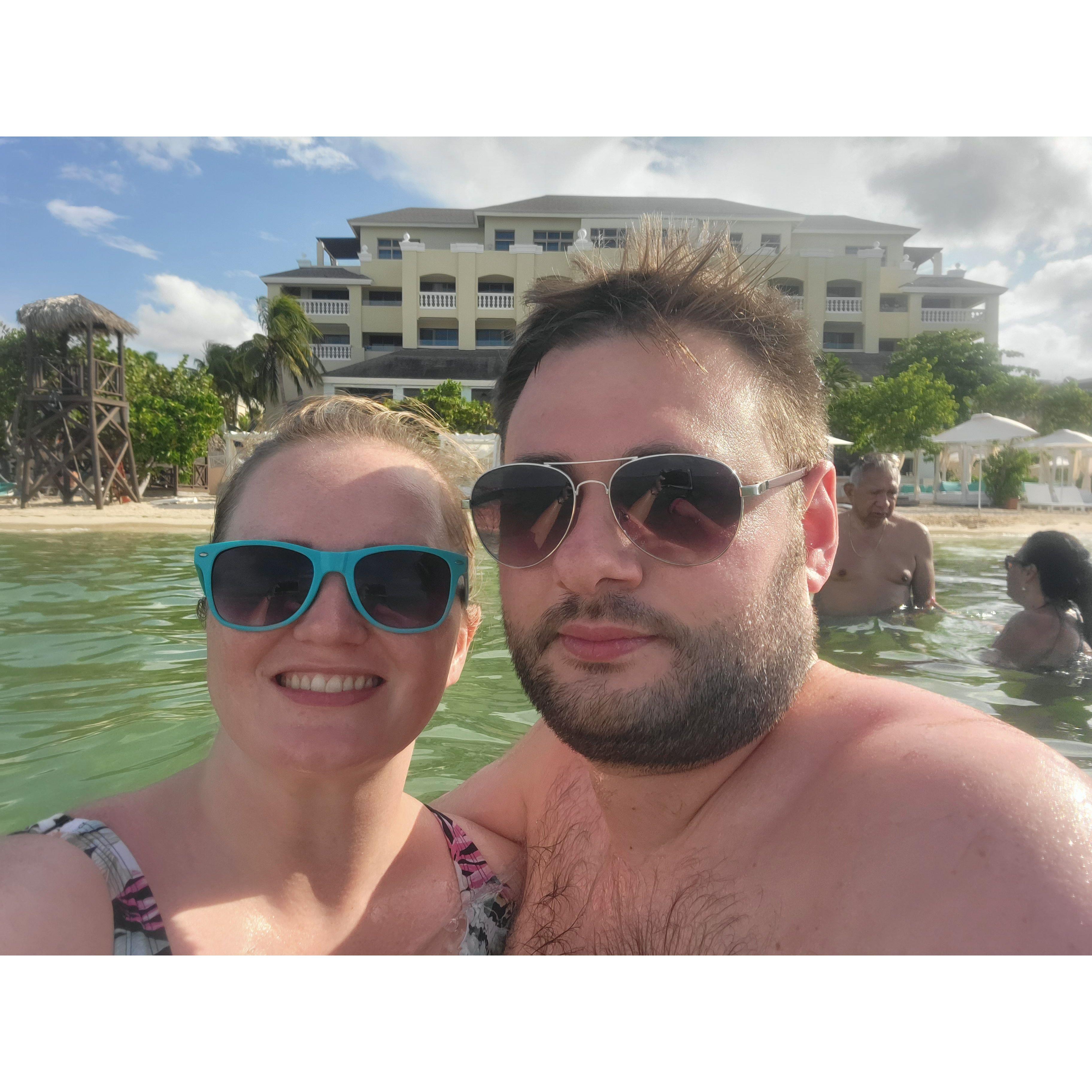 First trip out of the country to Jamaica to celebrate Aubrey's graduation.