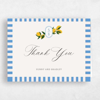 Sky, Blue Wedding Thank You - Limone Landscape