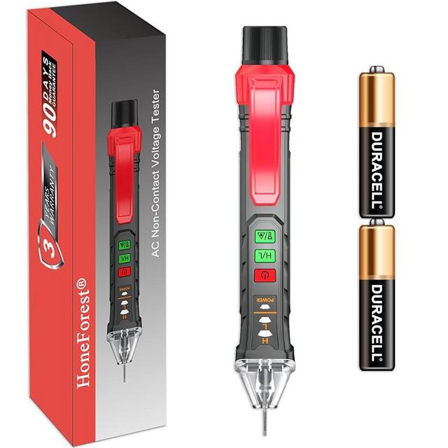 HoneForest Non Contact Voltage Tester Pen, Efficient Live/Hot Wire Tester, User-Friendly Electrical Tester Pen, No Contact Voltage Detector 12V-1000V AC, for Switches, Outlets, Appliances, and More