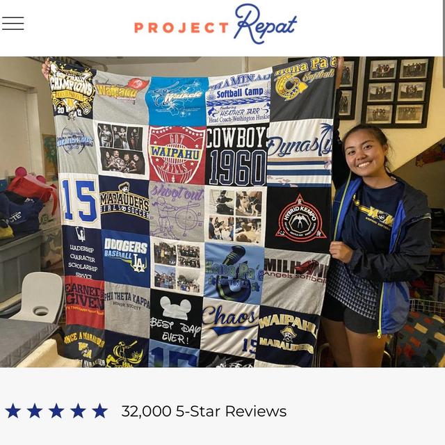 Custom Kenyon College T Shirt Quilt: Project Repat E-Gift Card
