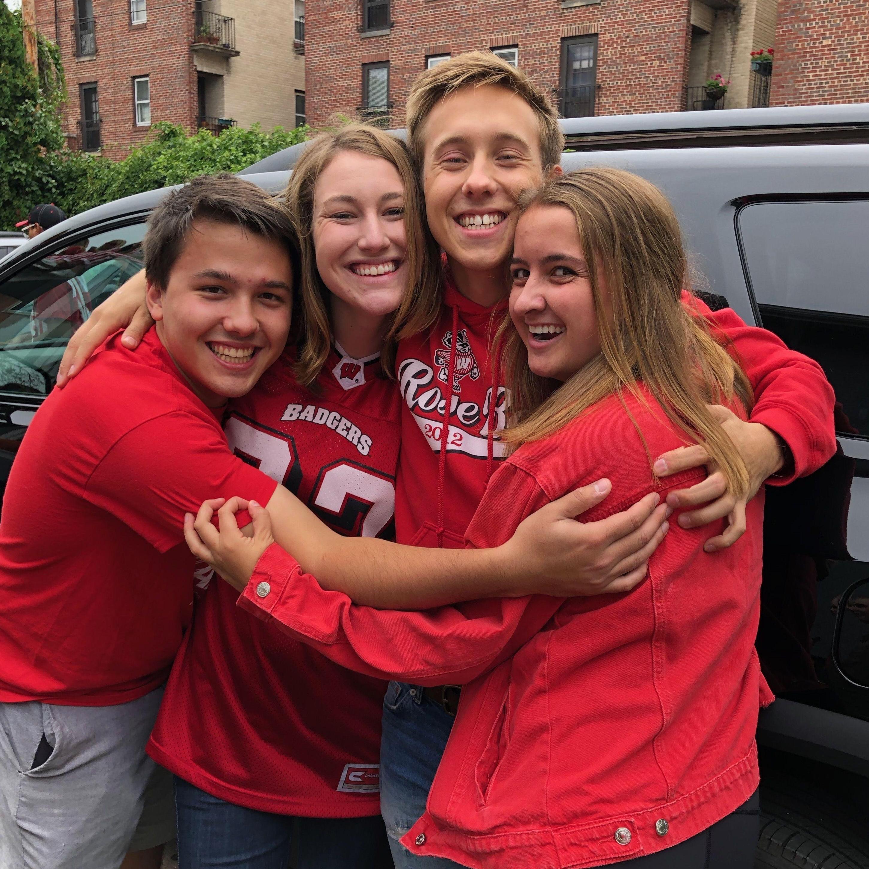 WASC Camp Reunion on Madison! Fun fact - Kayla wore a MN Gopher shirt under her Badgers jersey!
