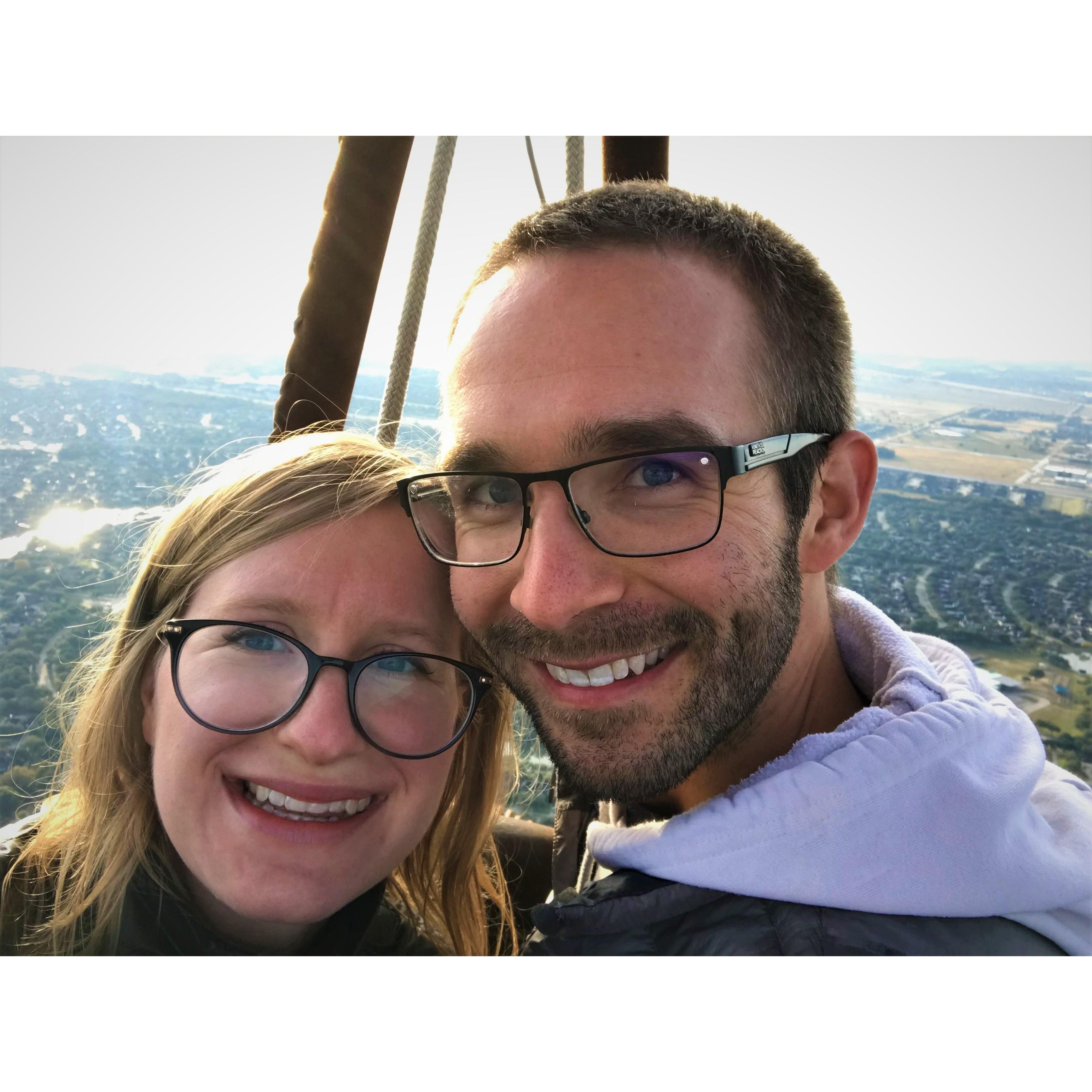 The hot air balloon ride where Daniel planned to propose before it was rescheduled 10 times due to weather. :/