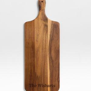 Tondo Acacia Paddle Serving Board + Reviews | Crate & Barrel