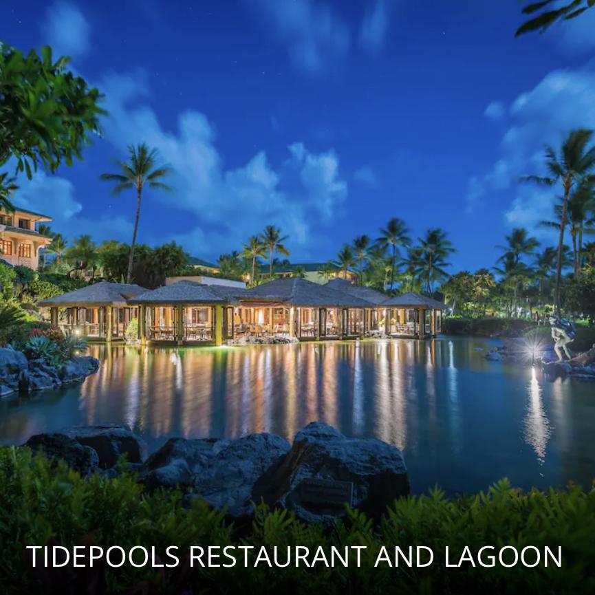 Dining at Tide Pools in Kauai