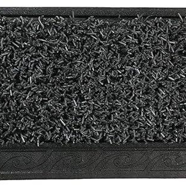 CLEAN MACHINE 10376927 Filigree Dirt Trapper Stair Treads, 8.5" x 29.5", Flint, 2 Pack