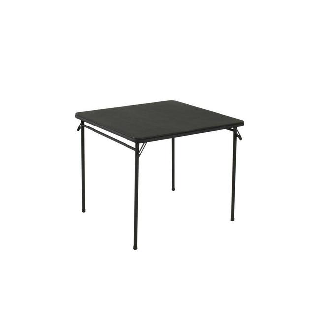 34" Vinyl Top Folding Table Black - Room & Joy