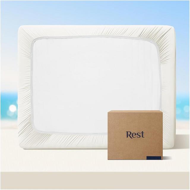 REST® Evercool®+ Fitted Sheet, Full Size, Arctic White, 15" Deep (up to 18’’), Breathable Bedding for Hot Sleeper and Night Sweats, Bed Sheet with Ionic+ Self-Cleaning Silver Yarn for Sensitive Skin