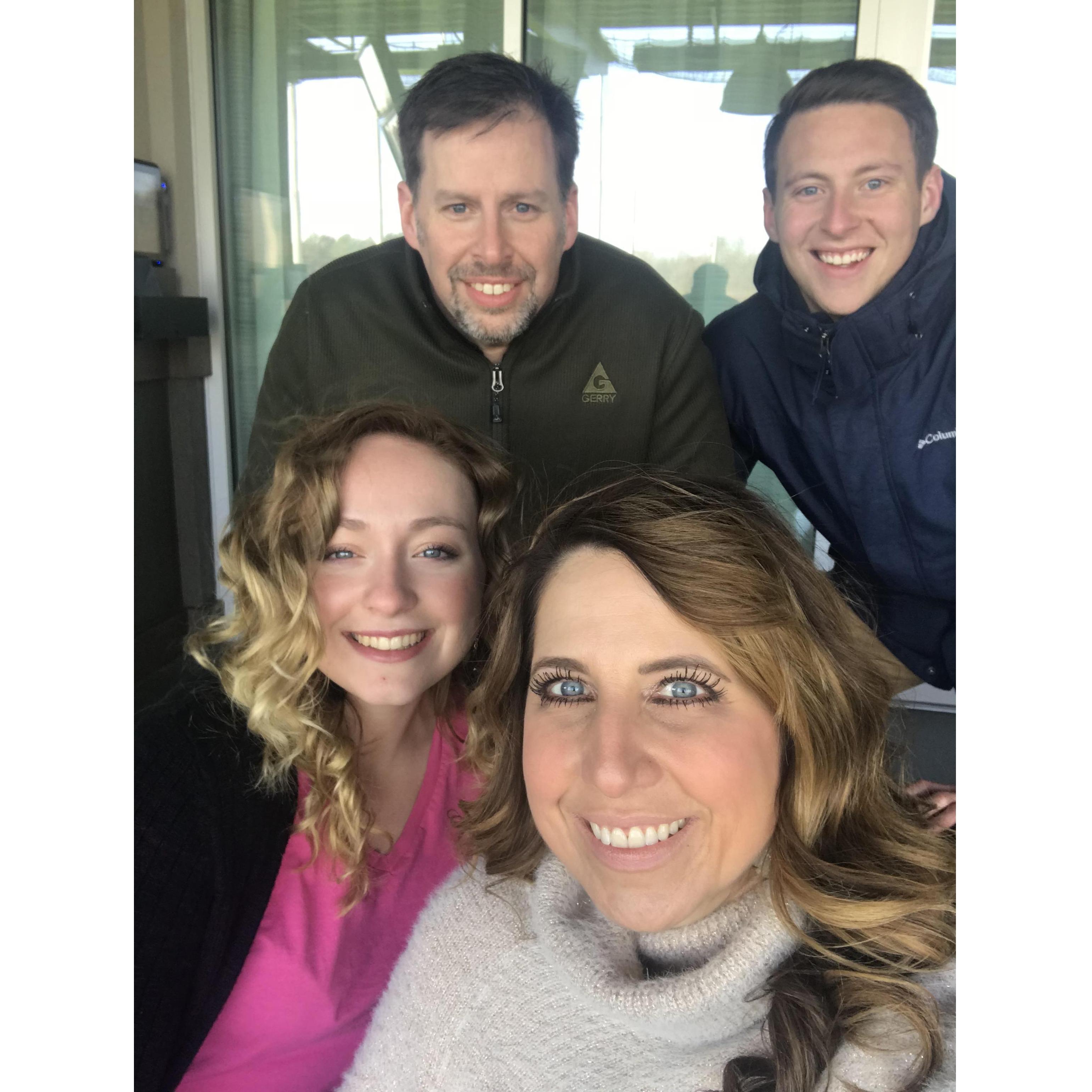 Family outing with Ethan & Sydney to Top Golf on a FREEZING cold day!