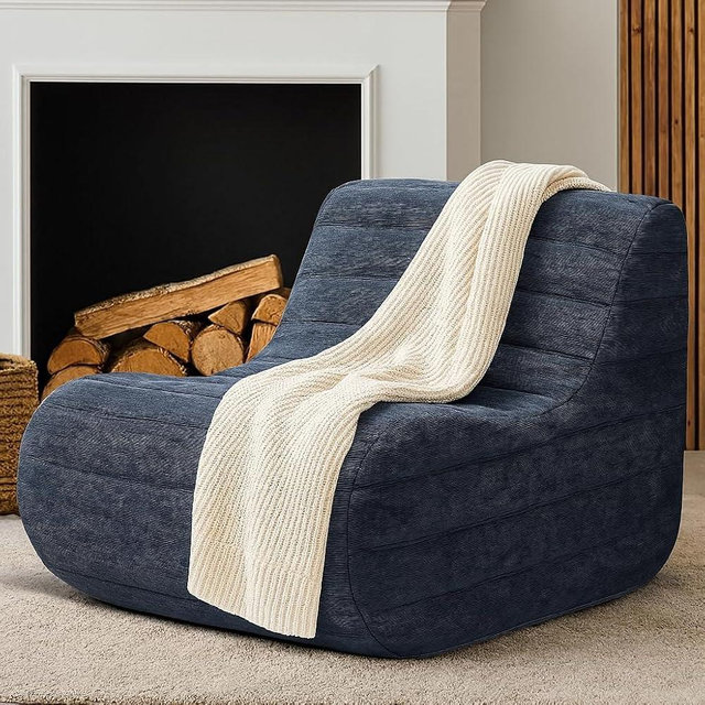 KKdema Bean Bag Chair, Fireside Bean Bags Lazy Sofa Sack, Big Beanbag Chair Floor Couch, Memory Foam Lounge Chair for Bedroom, Living Room, Office and Home (Gray)