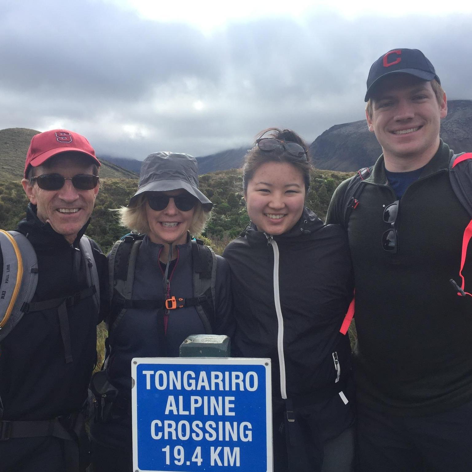 The start of our first big hike in NZ with Scott's parents!