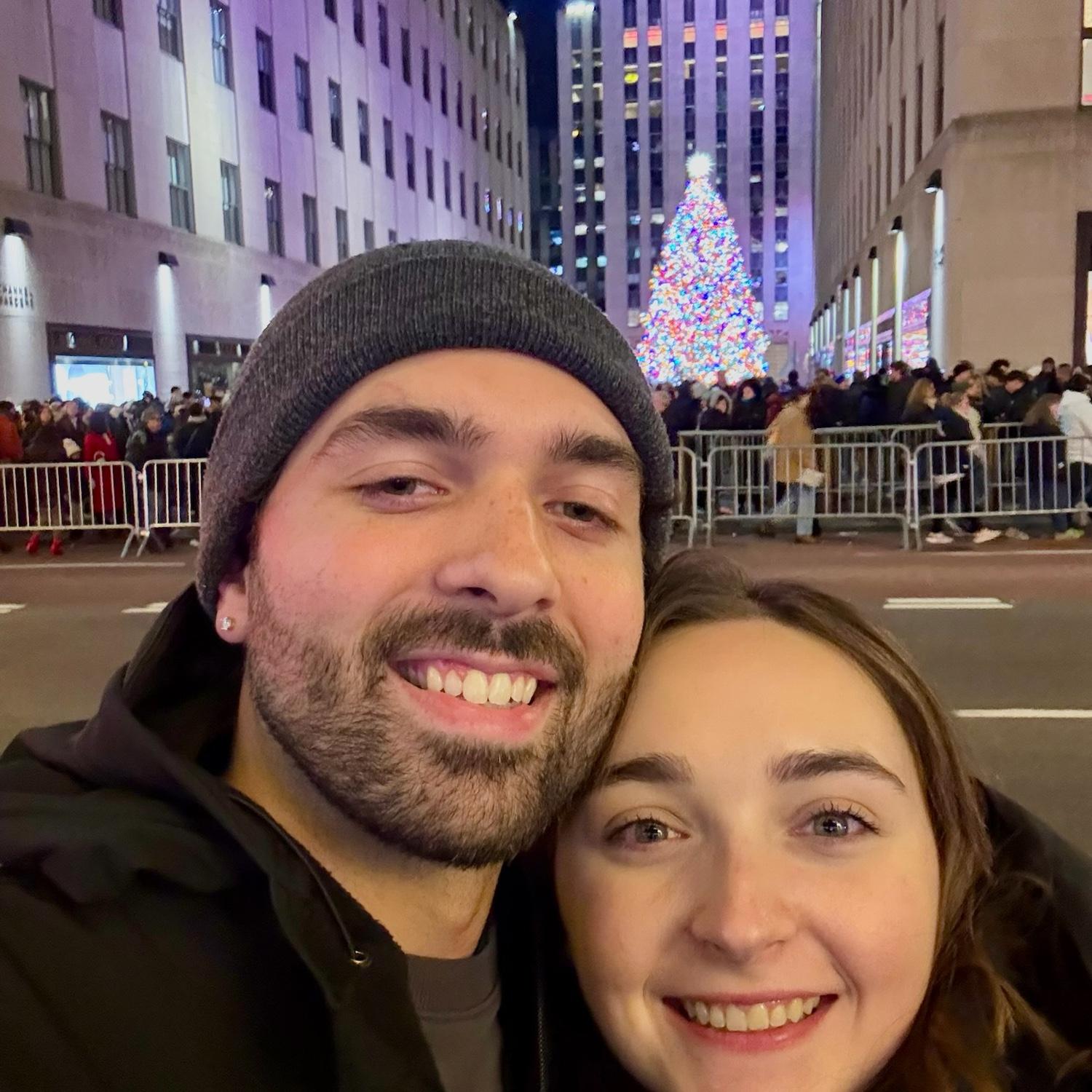 As close as we were willing to get to the Rockefeller tree - it was a dogfight out there. (December 2024)