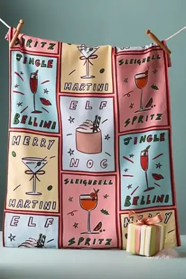 Nephthys Illustrated Holiday Dish Towel