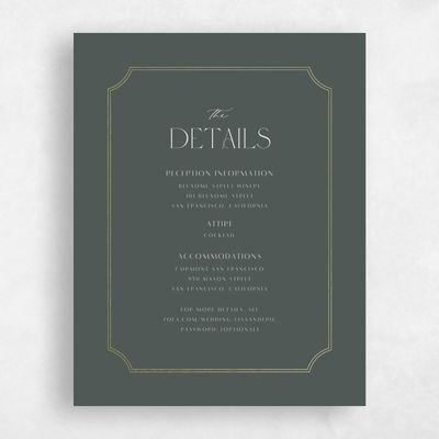 Dark Seaweed, Green Wedding Enclosure - Rothenburg Foil