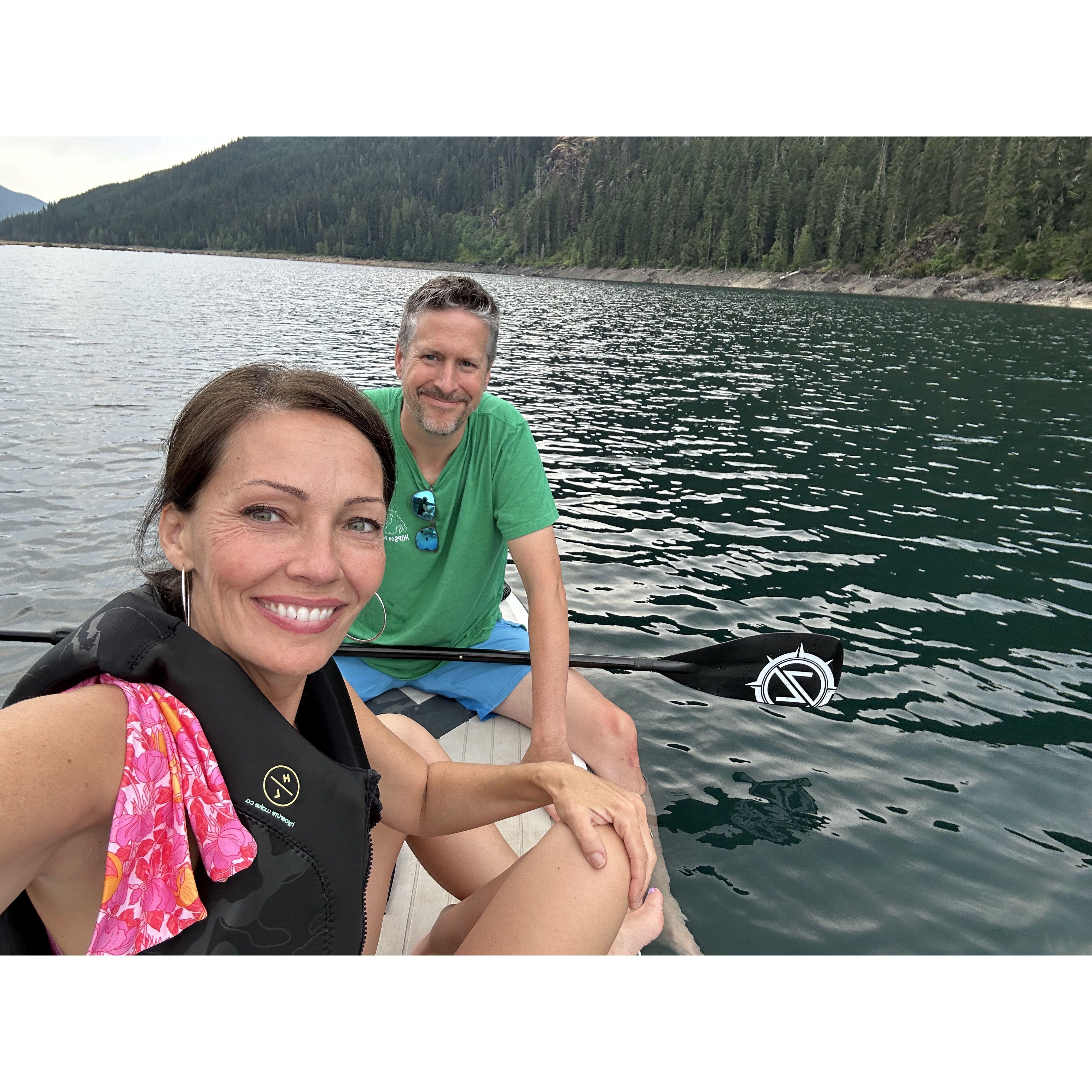 Paddleboarding adventures in Lake Kachees