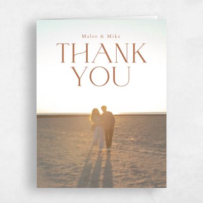 Tuscany, Brown Wedding Thank You - Buenos Photo