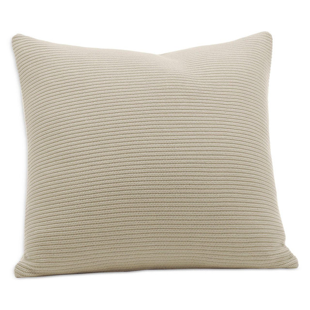 Boll & Branch Ribbed Knit Decorative Pillow, 20" x 20"