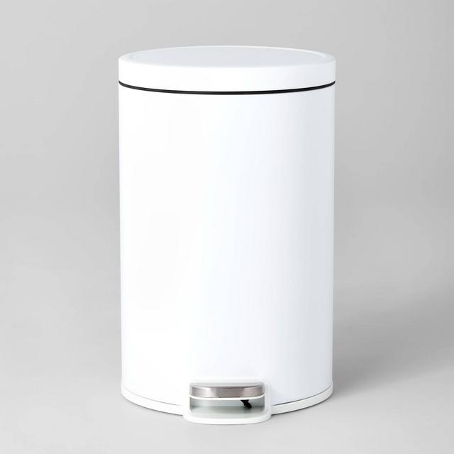 12L Round Step Trash Can White - Brightroom™