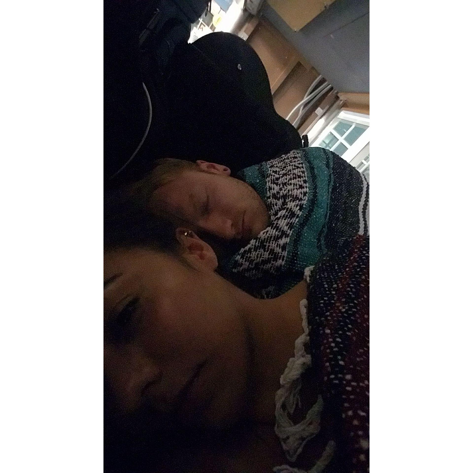 Sleeping at DEN because we missed our flight :(