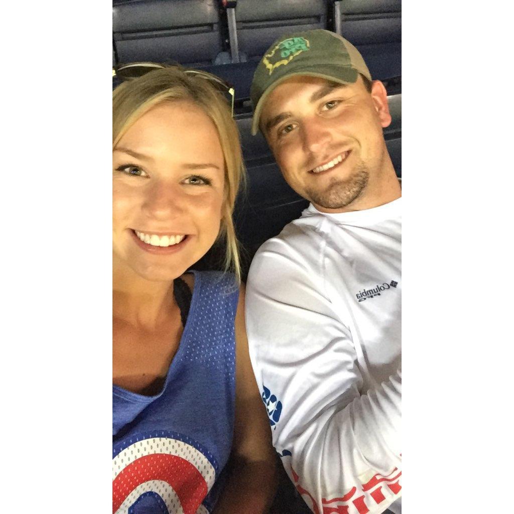 Our very first picture. First date at the Braves Game!