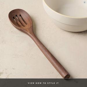 Magnolia: Walnut Slatted Cooking Spoon
