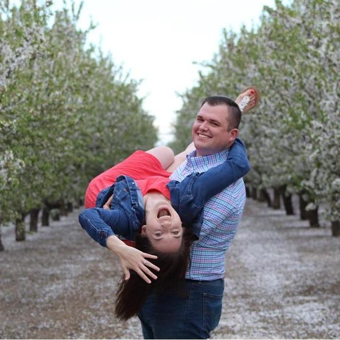 Celebrating our engagement with a little almond blossom photoshoot.
