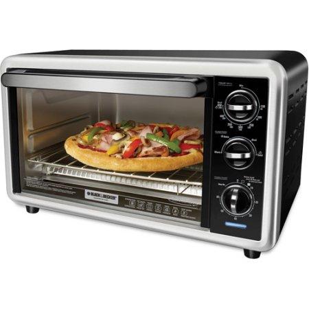 BLACK+DECKER 6-Slice Convection Toaster Oven, Silver, TO1216B