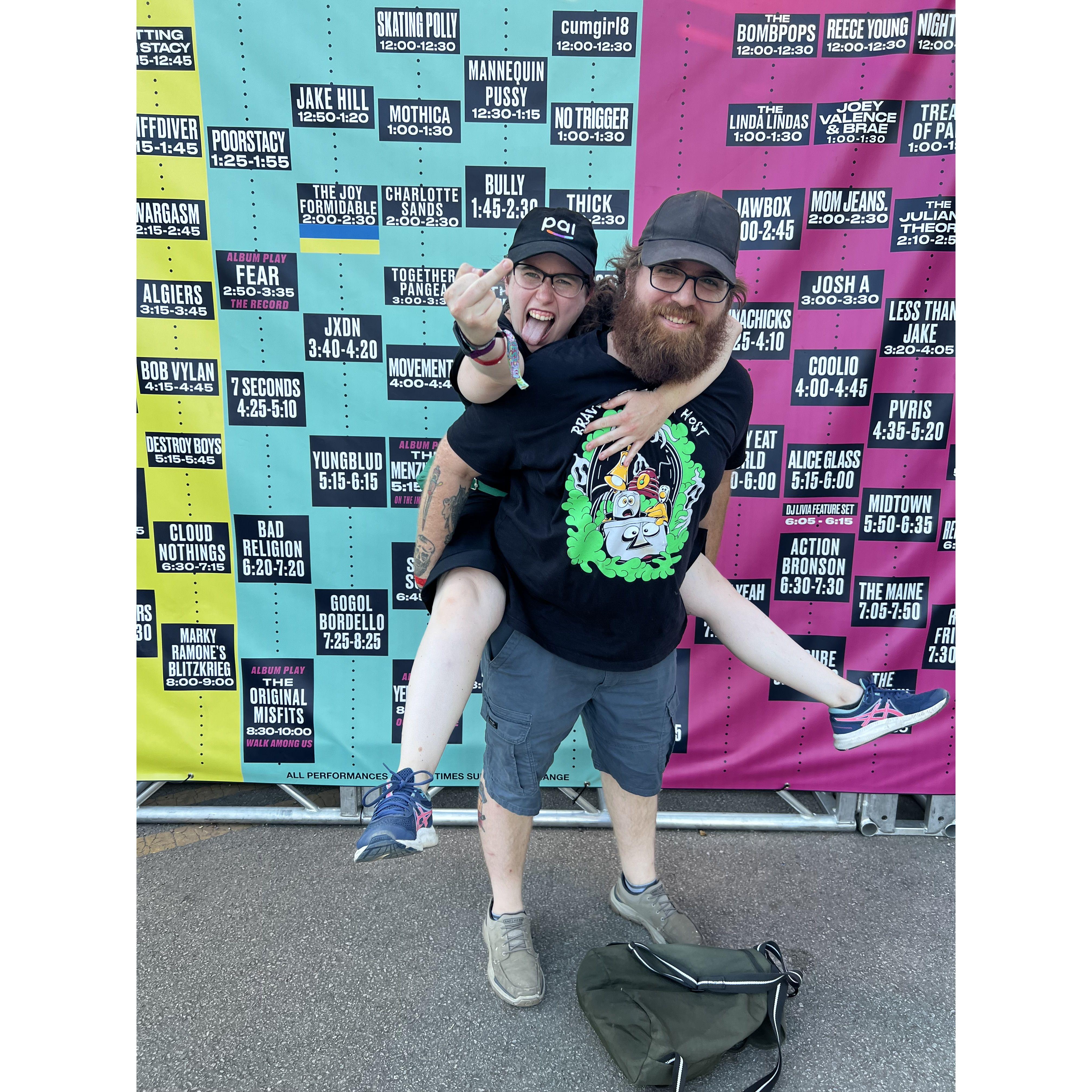 Riotfest year 1. One of Pete's favorite photos of us!