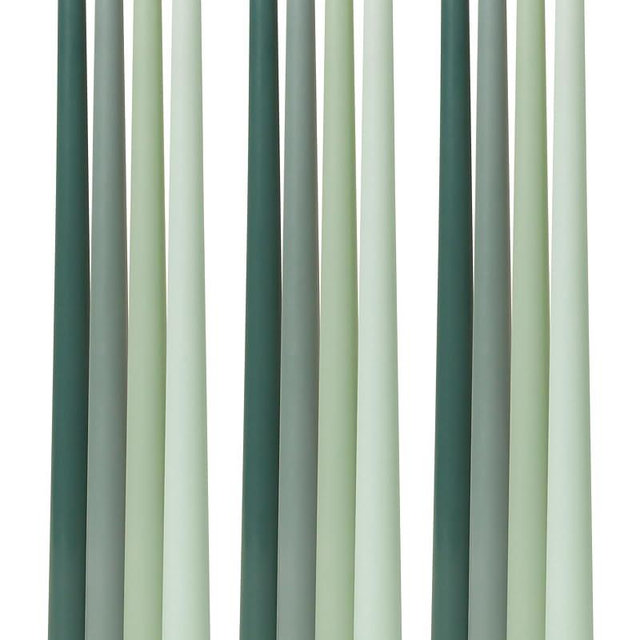 Viyffo 12 Inch Green Taper Candles Set of 12 Unscented Smokeless Long Tall Tapered Candle for Candlesticks Sticks Wedding Advent Home Decor Dinner Christmas