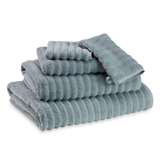 Turkish Ribbed Bath Towel in Sea
