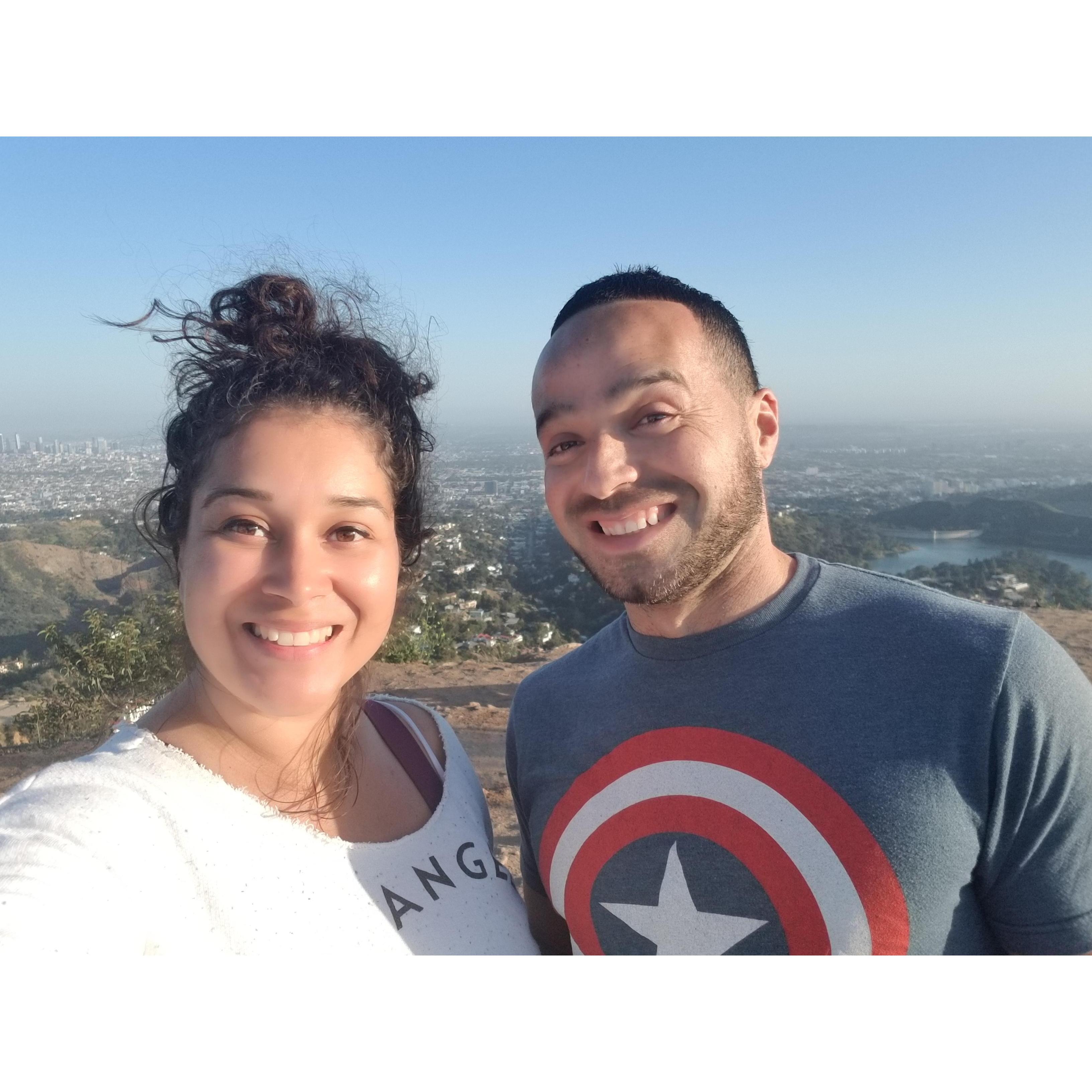 Hiking to Hollywood Sign.