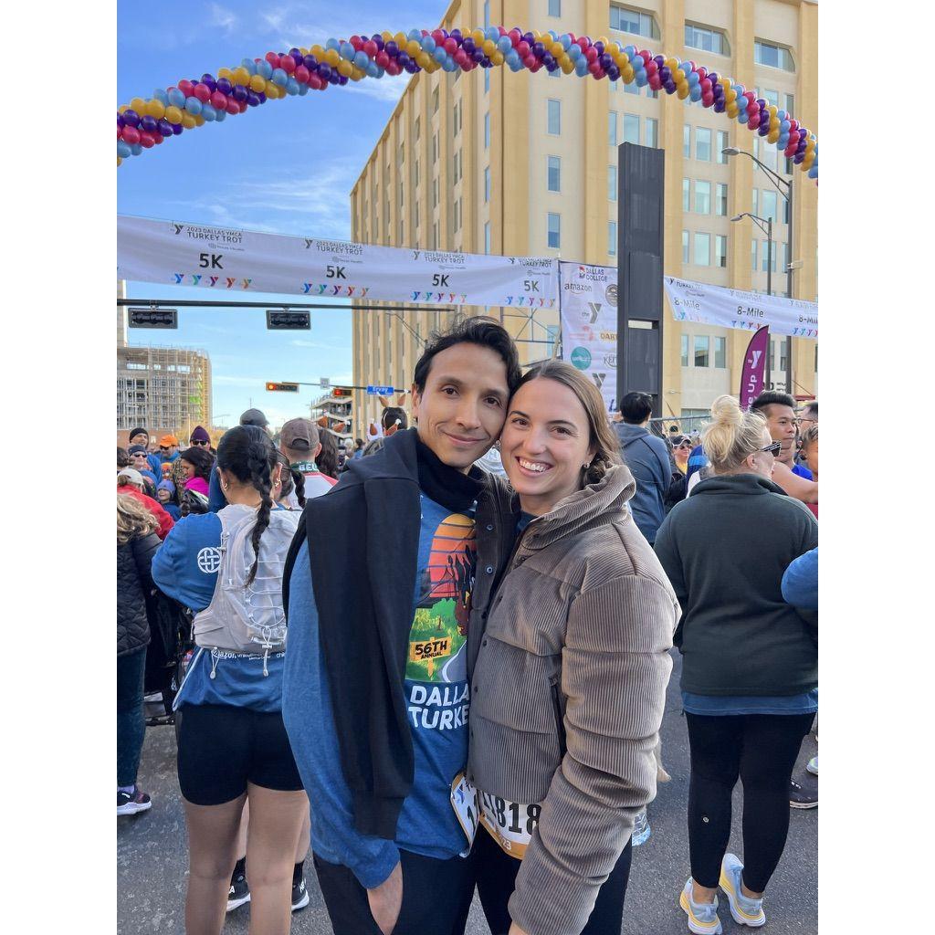 Sebastian's first 5K Turkey Trot in Dallas, TX!