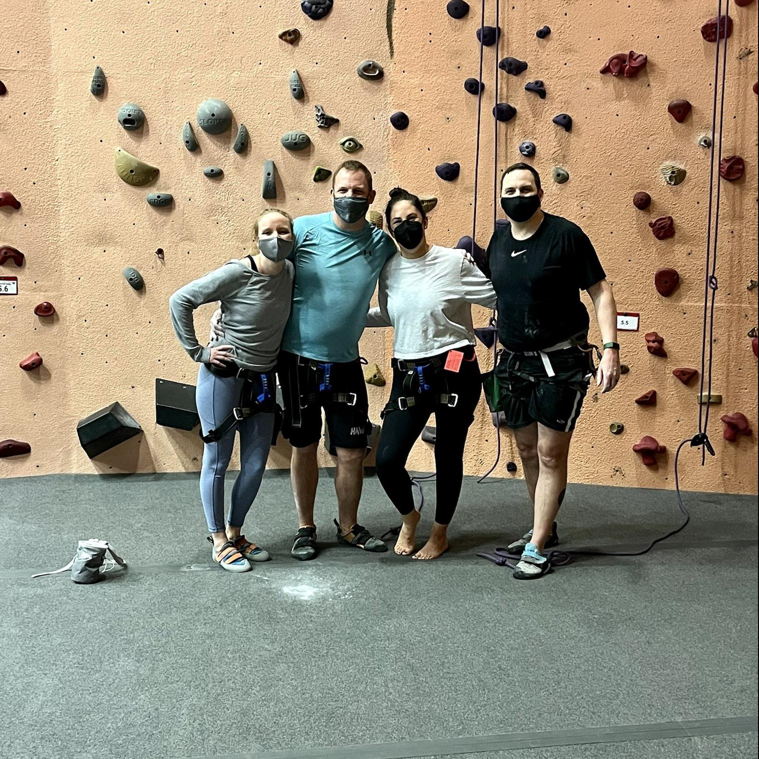 First of many monthly Harden Family Outings! Indoor rock climbing with Diana and Tyler. January 15, 2022.