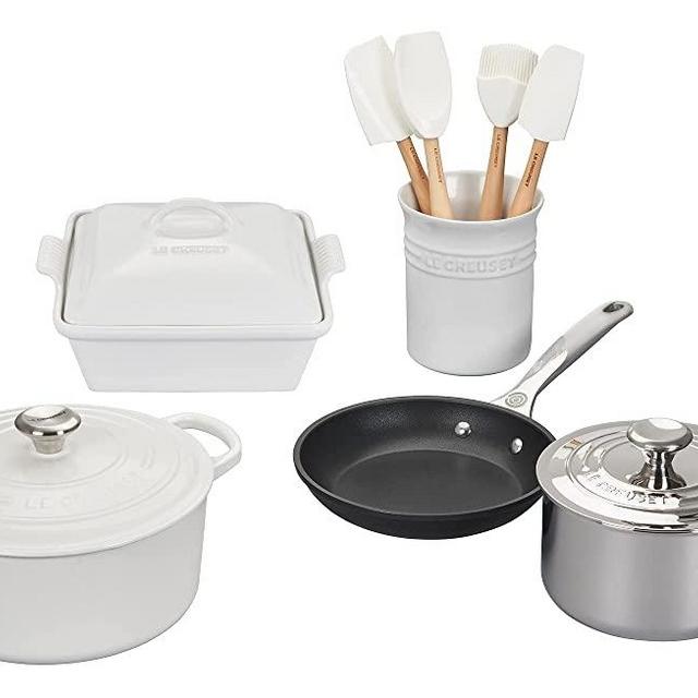 Le Creuset Mixed Material Cookware Set, 12pc., White
