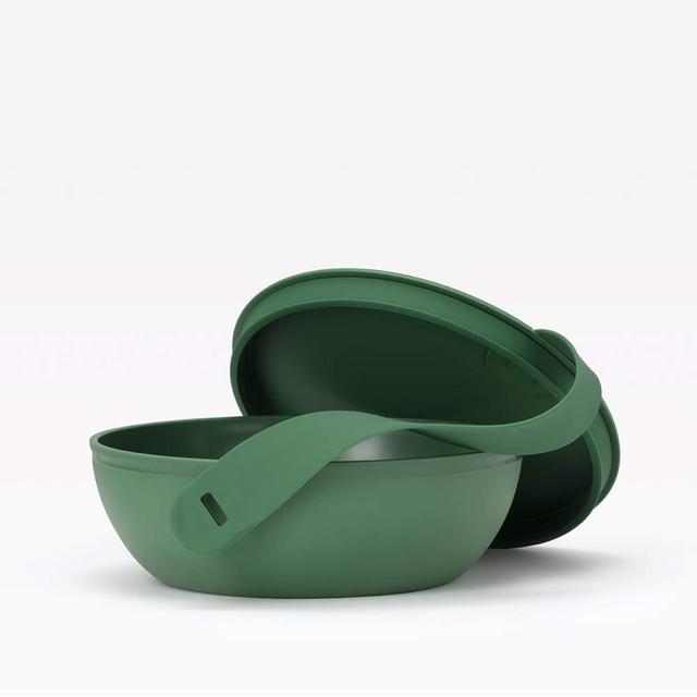 W&P WP-PBP-GR Plastic Porter Bowl Lunch Container, Food Storage, Bento Box, Meal Prep, Airtight, Microwave and Dishwasher Safe, BPA-Free, 1 Liter, Green