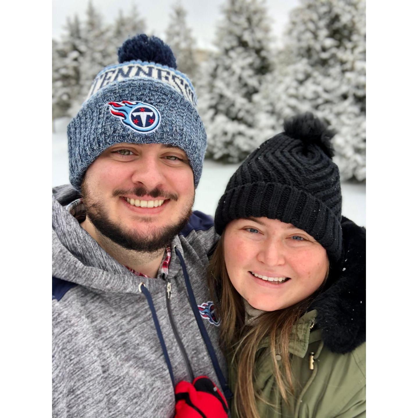 Our first week living together, we got snowed in for a week!