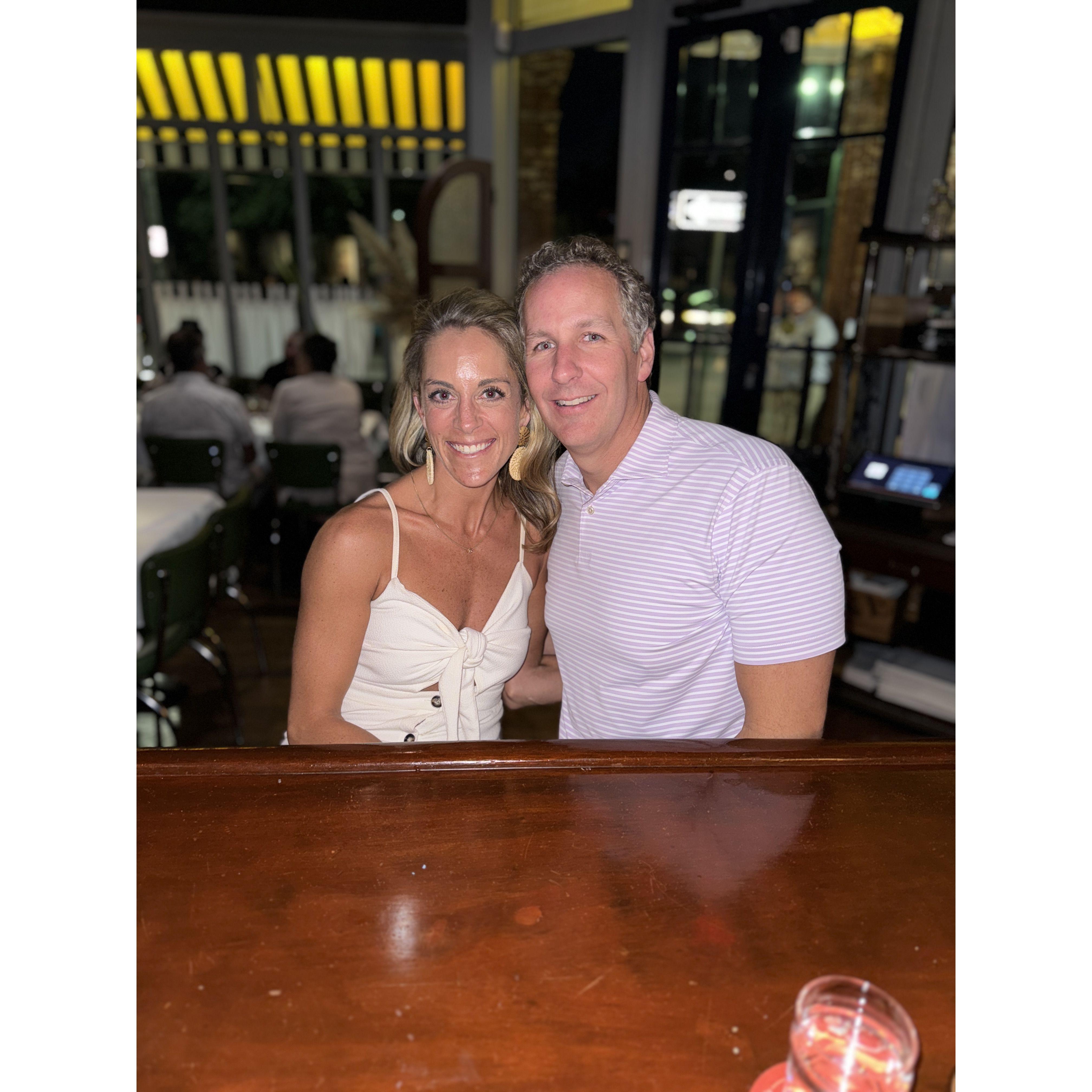 Melfi's, where we had our first date, celebrating our first year together