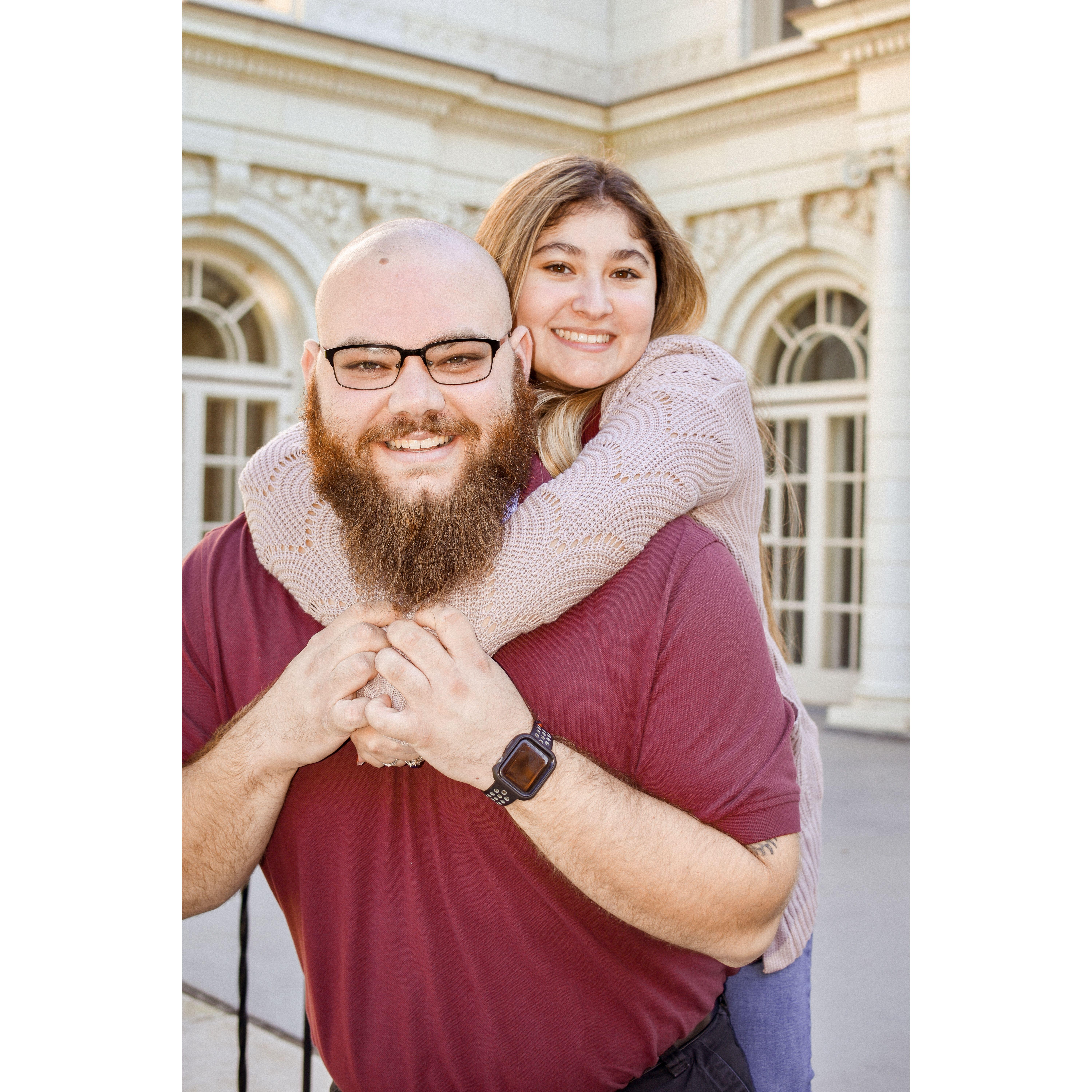 Nov 2021: Family pictures so of course taking advantage of cute pic opportunities! One of my favorite's AND Zach proposed a few days later!