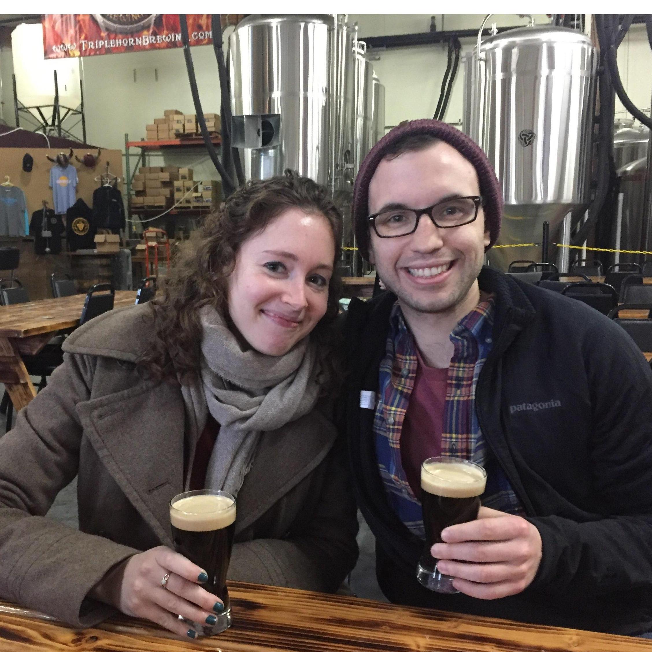 Enjoying a beer in Woodinville 2016