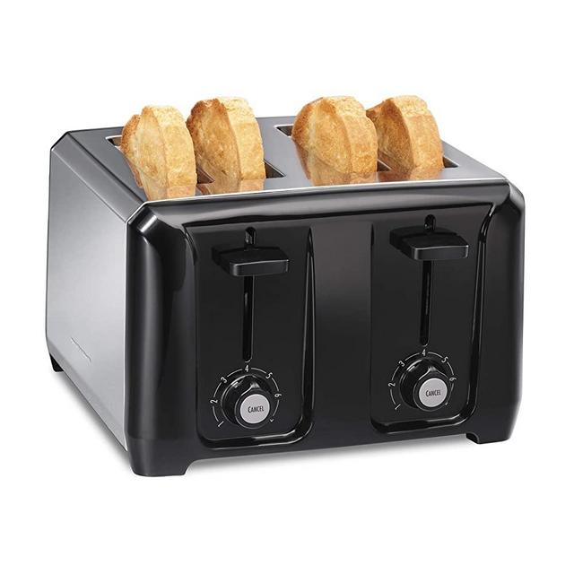 Hamilton Beach 24671 Extra-Wide Slot Toaster with Shade Selector, Auto Shutoff, Cancel Button Toast Boost, Stainless Steel 4-Slice