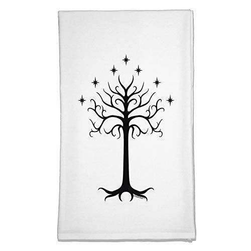 TOOLOUD The Royal White Tree Flour Sack Dish Towel