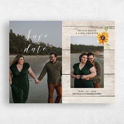 Linen, Beige Wedding Save the Date - Sunnyridge Photo