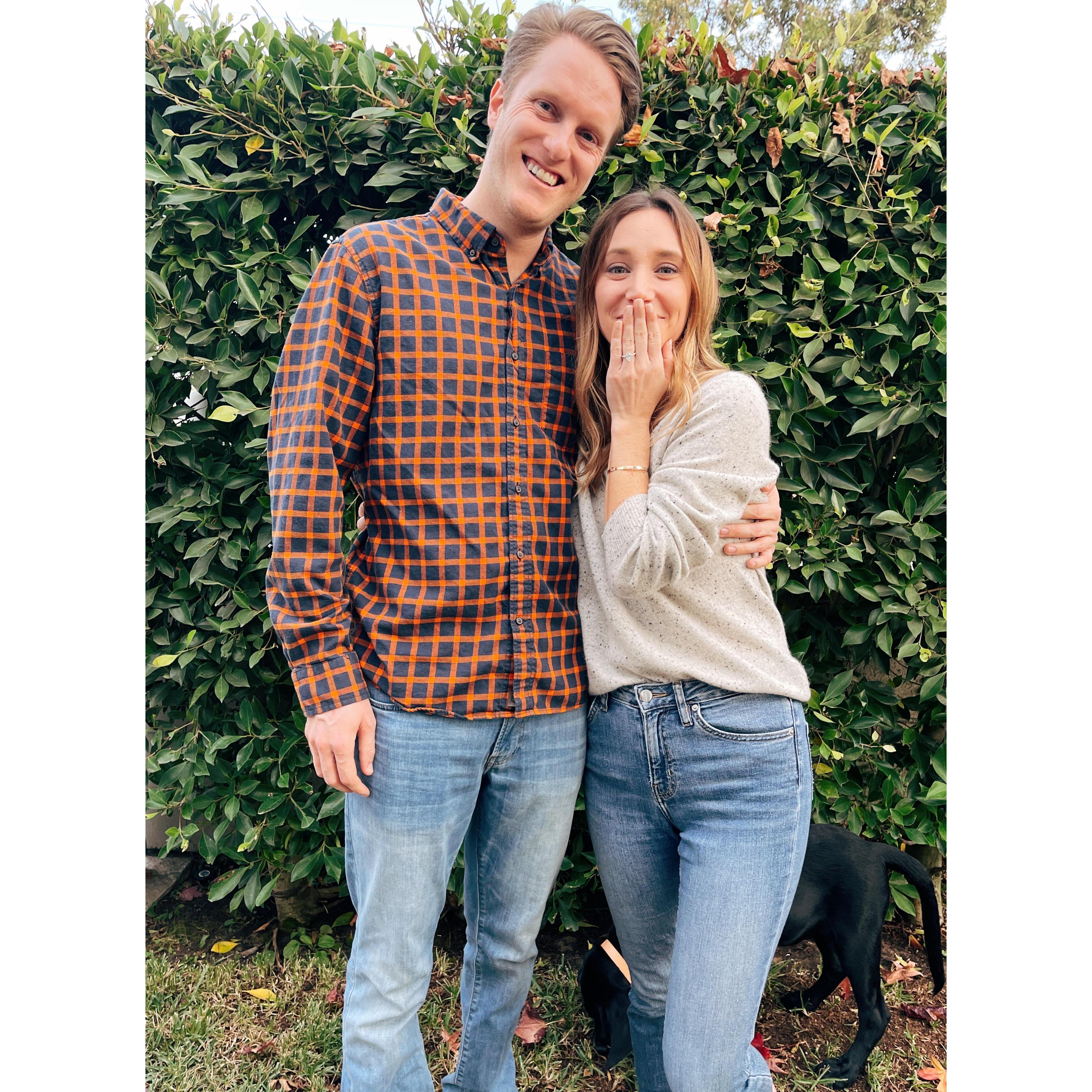 Engaged on our 7 year anniversary - 2020