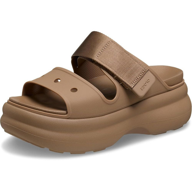 Crocs Women's Soho Two-Strap Sandals | 2.4 Inch Platform | LiteRide Sink-In Footbed | Adjustable Upper Strap
