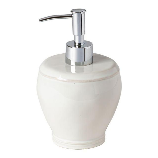 Casafina Fontana Stoneware Bathroom Soap/Lotion Pump, White