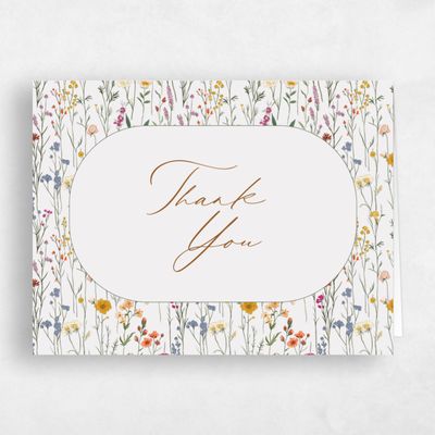 Grey Whimsical Wedding Thank You - Agave Landscape