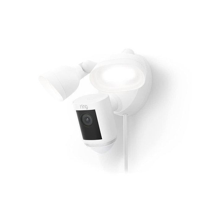 Like-New Ring Floodlight Cam Pro - Plug-in power, White